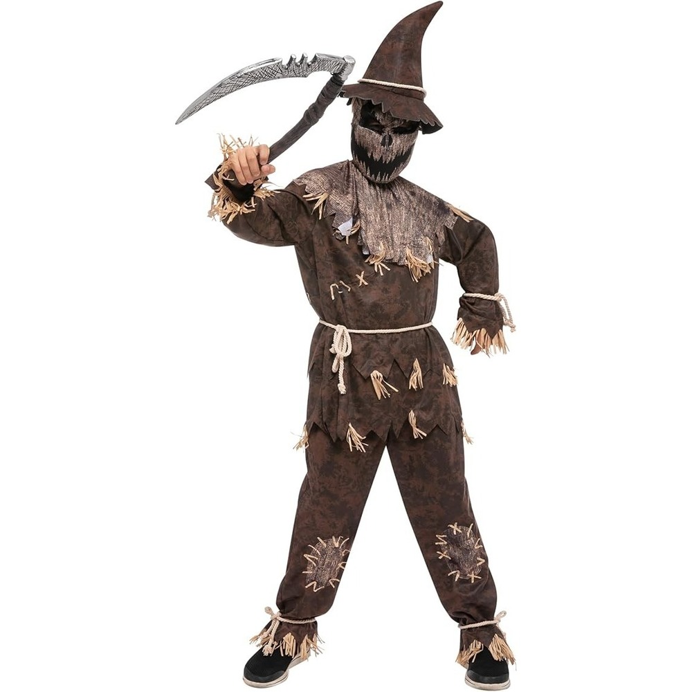 Spooktacular Creations Boys Scarecrow Costume Small 5-7 Yrs Cosplay Dress Up NEW